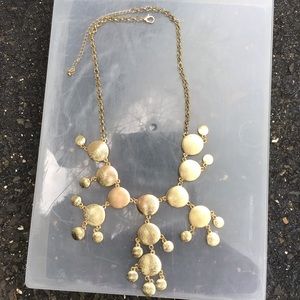 Gold statement necklace lightweight OS